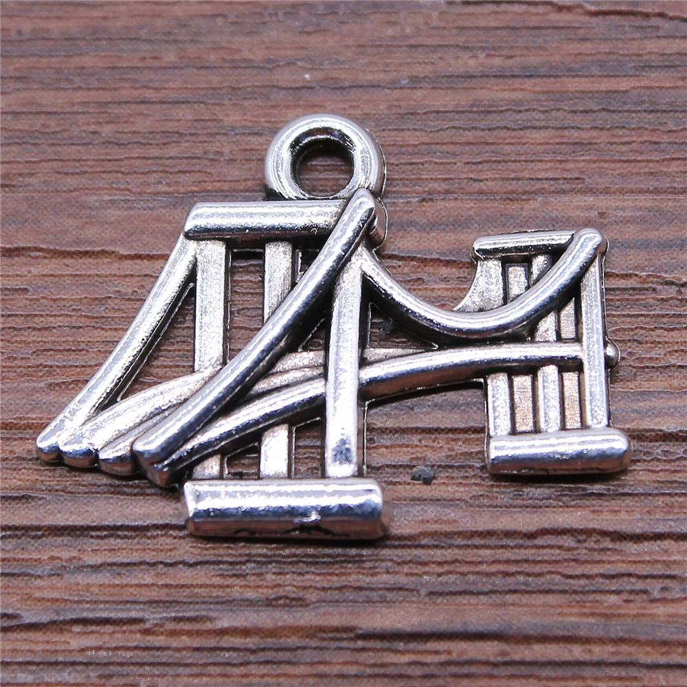 10pcs Suspension Bridge Pendant Charms Diy Jewelry Making Jewelry Finding Antique Silver Color 17x23mm
10pcs Suspension Bridge Pendant Charms Diy Jewelry Making Jewelry Finding Antique Silver Color 17x23mm
