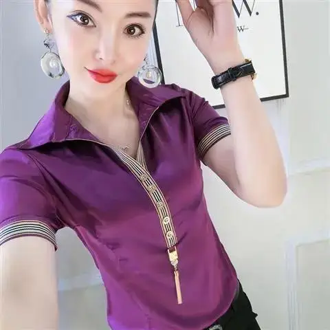 Blouse Women 2021 Summer Chiffon Shirts Blouse Tops Fashion Casual V-Neck Loose short sleeve Blouses Femme Blusa plus size
Blouse Women 2021 Summer Chiffon Shirts Blouse Tops Fashion Casual V-Neck Loose short sleeve Blouses Femme Blusa plus size