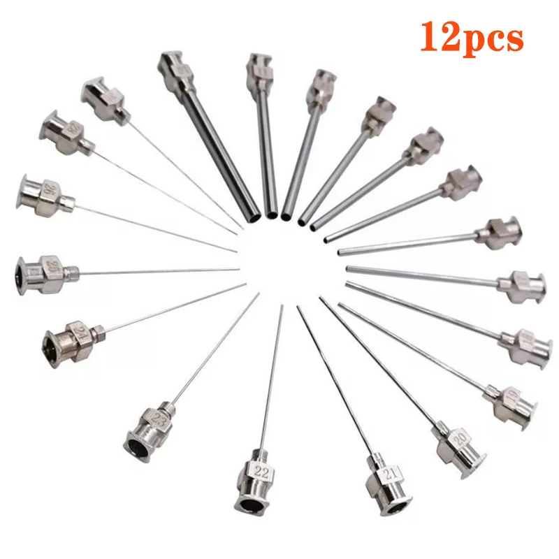 12Pcs 10G to 27G Stainless Steel Dispenser Dispensing Syringe Needle Tip Set for Large Space Precision Dispensing Equipment Tool
12Pcs 10G to 27G Stainless Steel Dispenser Dispensing Syringe Needle Tip Set for Large Space Precision Dispensing Equipment Tool