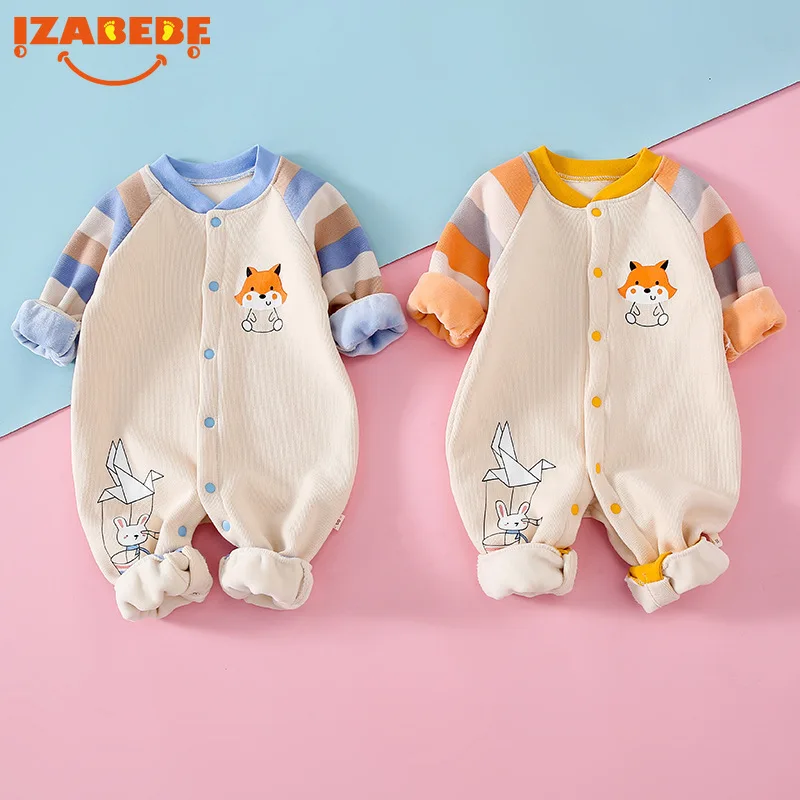 Autumn & Winter Newborn Baby Clothes Cartoon Print Baby Boy Romper Warm Infant Baby Boy Girl Soft Fleece Jumpsuit Pajamas
Autumn & Winter Newborn Baby Clothes Cartoon Print Baby Boy Romper Warm Infant Baby Boy Girl Soft Fleece Jumpsuit Pajamas