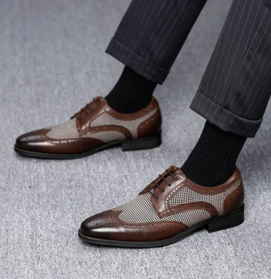 New men's casual shoes business Dress shoes brogue shoes men Leather shoes fashion groom shoes denim lazy shoes men Formal Shoes
New men's casual shoes business Dress shoes brogue shoes men Leather shoes fashion groom shoes denim lazy shoes men Formal Shoes