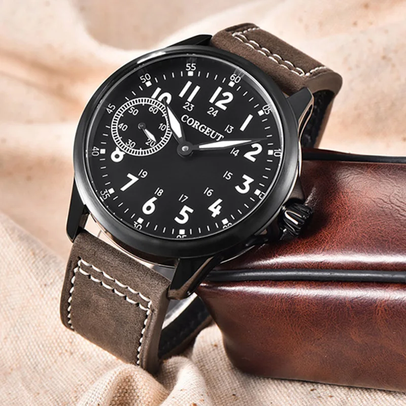 CORGEUT New Fashion Men's Watch High Quality Luminous Pointer Mechanical Watch Luxury Brand Sapphire Leather Strap Watch 2021
CORGEUT New Fashion Men's Watch High Quality Luminous Pointer Mechanical Watch Luxury Brand Sapphire Leather Strap Watch 2021