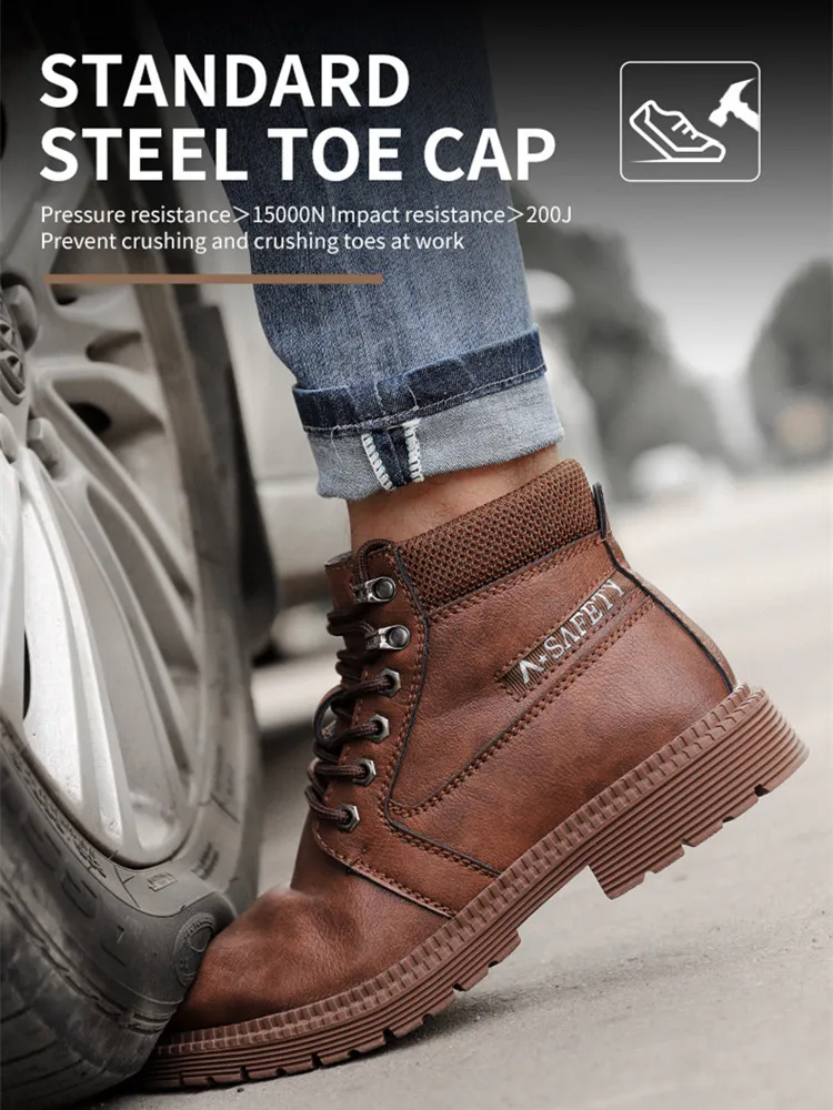 KZZO Anti-smashing Safety Shoes Men High-top Boots Slip Waterproof Oil Labor Safety Protective Shoes Mens Winter Boots for Work
KZZO Anti-smashing Safety Shoes Men High-top Boots Slip Waterproof Oil Labor Safety Protective Shoes Mens Winter Boots for Work