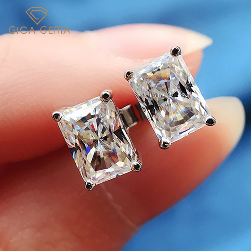 GICA GEMA Women 1ct Rectangle Stud Earrings 925 Sterling Silver Created Diamond White Gem Wedding Promise Vintage Fine Jewelry
GICA GEMA Women 1ct Rectangle Stud Earrings 925 Sterling Silver Created Diamond White Gem Wedding Promise Vintage Fine Jewelry
