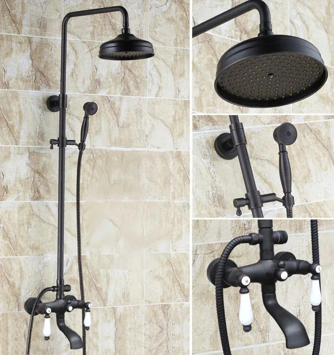 Black oil Antique Brass Wall Mounted Rain Bathroom Rainfall Shower Faucet Set with Hand Spray Shower Head Tub Mixer Tap 2hg141
Black oil Antique Brass Wall Mounted Rain Bathroom Rainfall Shower Faucet Set with Hand Spray Shower Head Tub Mixer Tap 2hg141