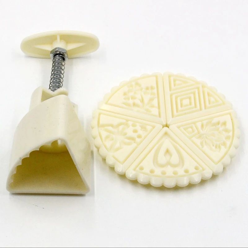 Mooncake Mold Press with 5 Stamps Flower Triangular Shape Decoration Tools for Baking DIY Cookie HK3
Mooncake Mold Press with 5 Stamps Flower Triangular Shape Decoration Tools for Baking DIY Cookie HK3