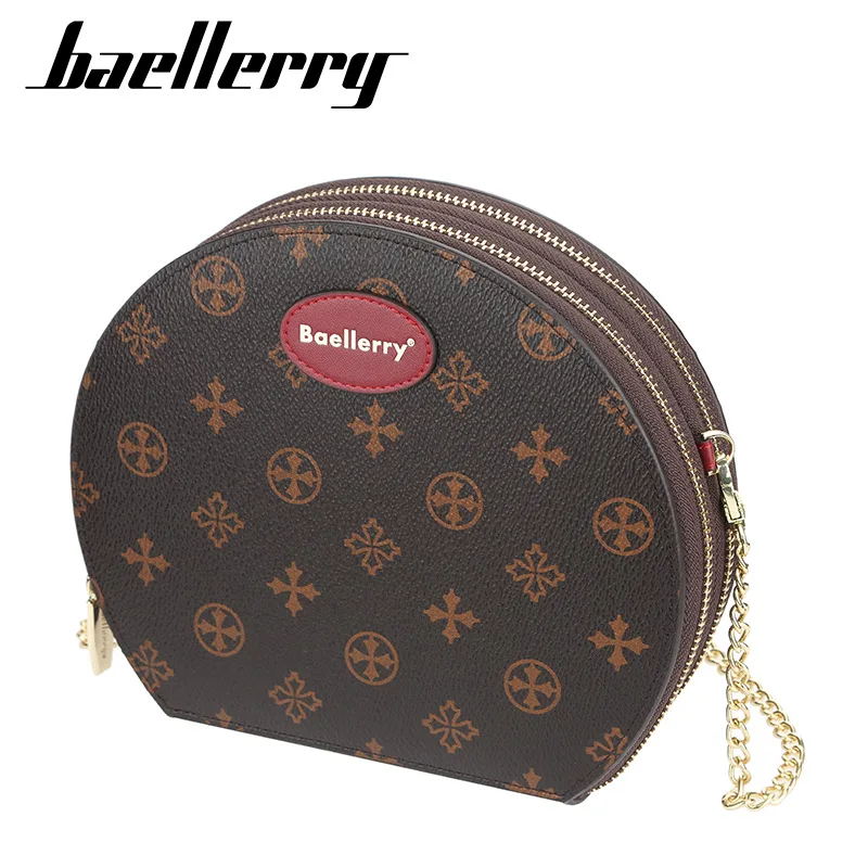 Baellerry Women Round Messenger Bag Printed Double Zipper Fashion Ladies Purse Brown Retro Large Capacity Mobile Phone Storage
Baellerry Women Round Messenger Bag Printed Double Zipper Fashion Ladies Purse Brown Retro Large Capacity Mobile Phone Storage