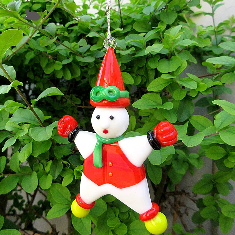 Hanging murano Glass Christmas snowman Figurines Handmade Santa Claus Ornaments Pendant Home Fairy Garden Xmas Decor Accessories
Hanging murano Glass Christmas snowman Figurines Handmade Santa Claus Ornaments Pendant Home Fairy Garden Xmas Decor Accessories