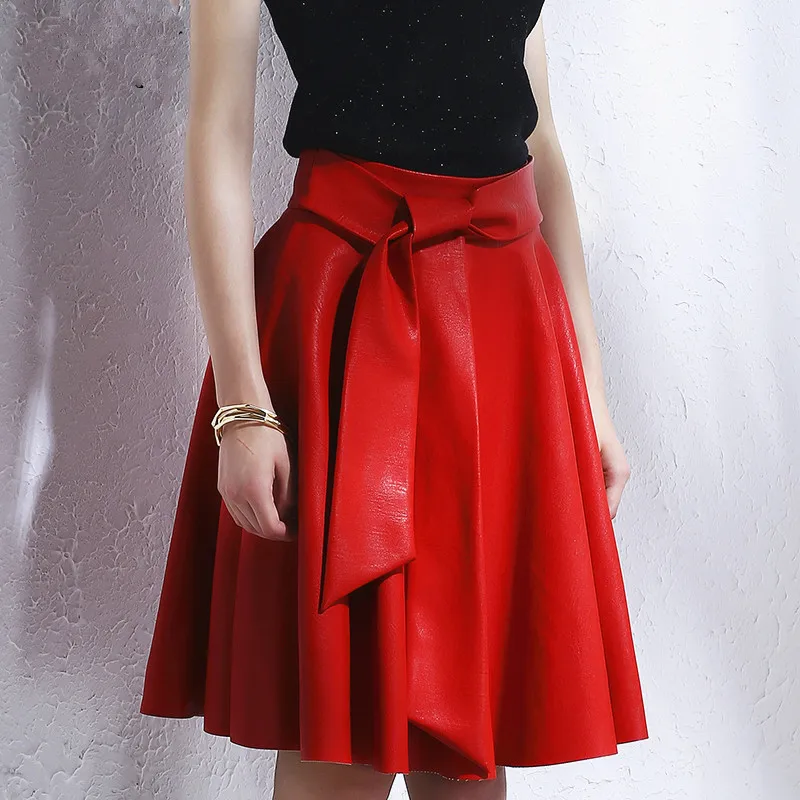 Винтажная юбка из искусственной кожи с поясом, Женская юбка миди с высокой талией, Уличная Повседневная офисная плиссированная черная юбка ... 
Винтажная юбка из искусственной кожи с поясом, Женская юбка миди с высокой талией, Уличная Повседневная офисная плиссированная черная юбка ...