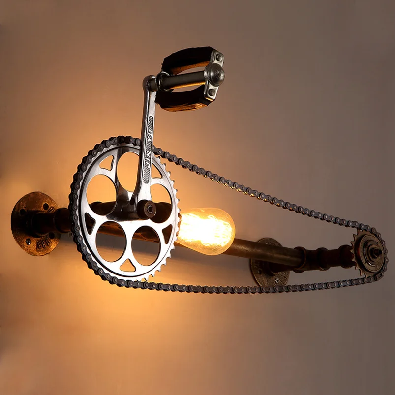 

Винтажная водопроводная настенная лампа E27 в стиле лофт, бра с цепочкой Эдисона для ресторана, бара, кафе, паба, спальни, гостиной, лестницы, виллы