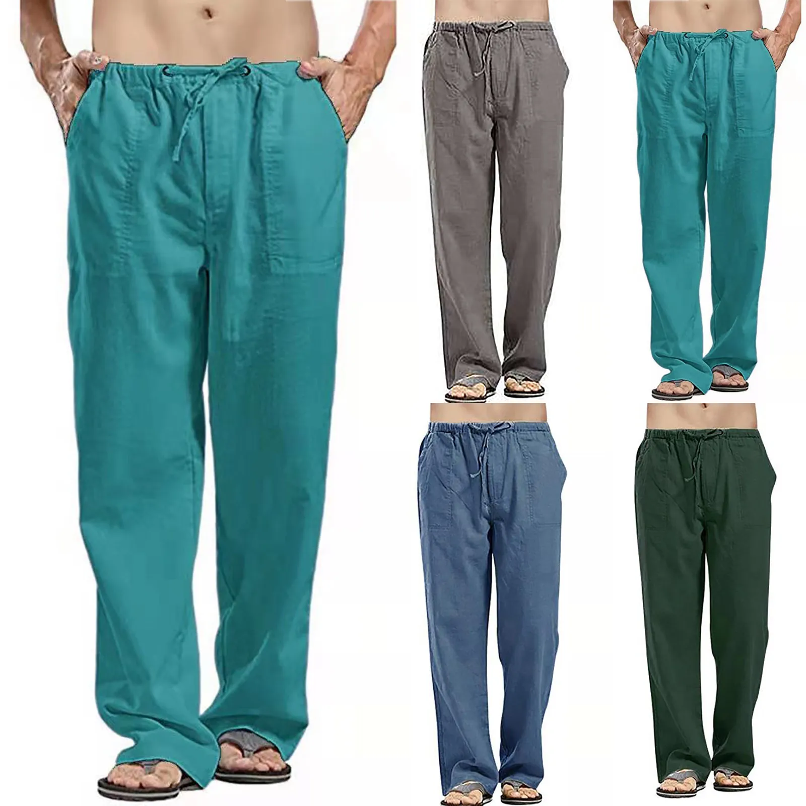 2021 Summer Men's Linen Plus Size Pocket Trousers Overalls Solid Color Elastic High Waist Fitness Sport Work Casual Trouser Pant
2021 Summer Men's Linen Plus Size Pocket Trousers Overalls Solid Color Elastic High Waist Fitness Sport Work Casual Trouser Pant