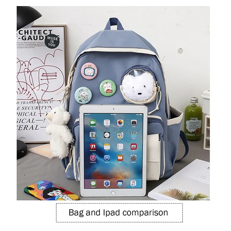 2021 Backpack 4pcs Pink Female Backpack Kawaii School Bag For Teenage College Girls Solid Shoulder Bag mochila
2021 Backpack 4pcs Pink Female Backpack Kawaii School Bag For Teenage College Girls Solid Shoulder Bag mochila