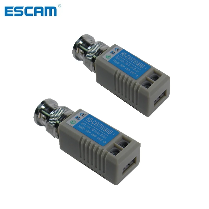 ESCAM 100B 2Pcs/lot Passive Transceiver Video Balun Connector UTP BNC Cat5 for CCTV camera Screw-type passive transmitter
ESCAM 100B 2Pcs/lot Passive Transceiver Video Balun Connector UTP BNC Cat5 for CCTV camera Screw-type passive transmitter