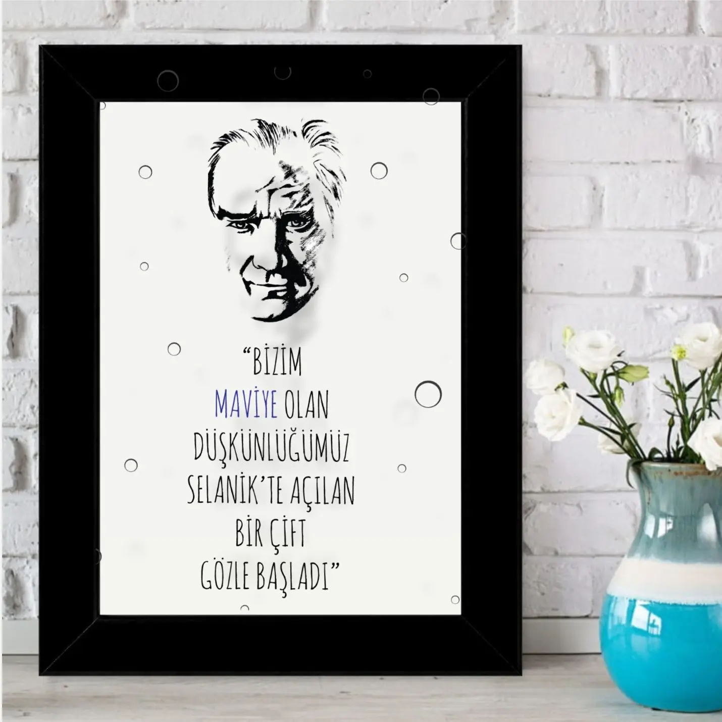 Mustafa Kemal Ataturk Themed Framed Table-1 
Mustafa Kemal Ataturk Themed Framed Table-1