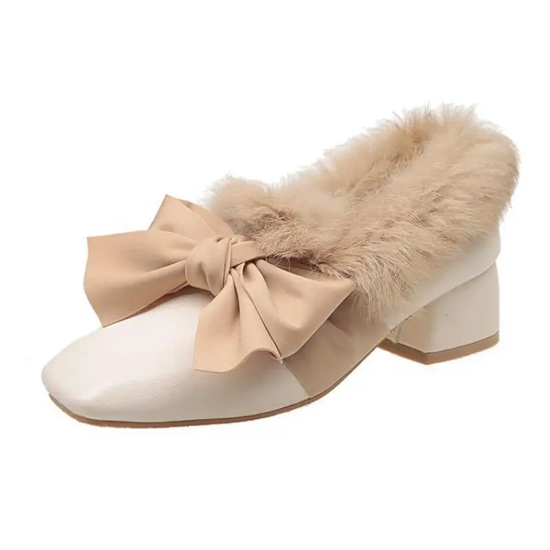 Winter Furry Shoes Women Thick Heel Slip On Loafers with Bow Casual Shoes for Women Winter Warm Loafers 2021 New Furry Snow Shoe
Winter Furry Shoes Women Thick Heel Slip On Loafers with Bow Casual Shoes for Women Winter Warm Loafers 2021 New Furry Snow Shoe