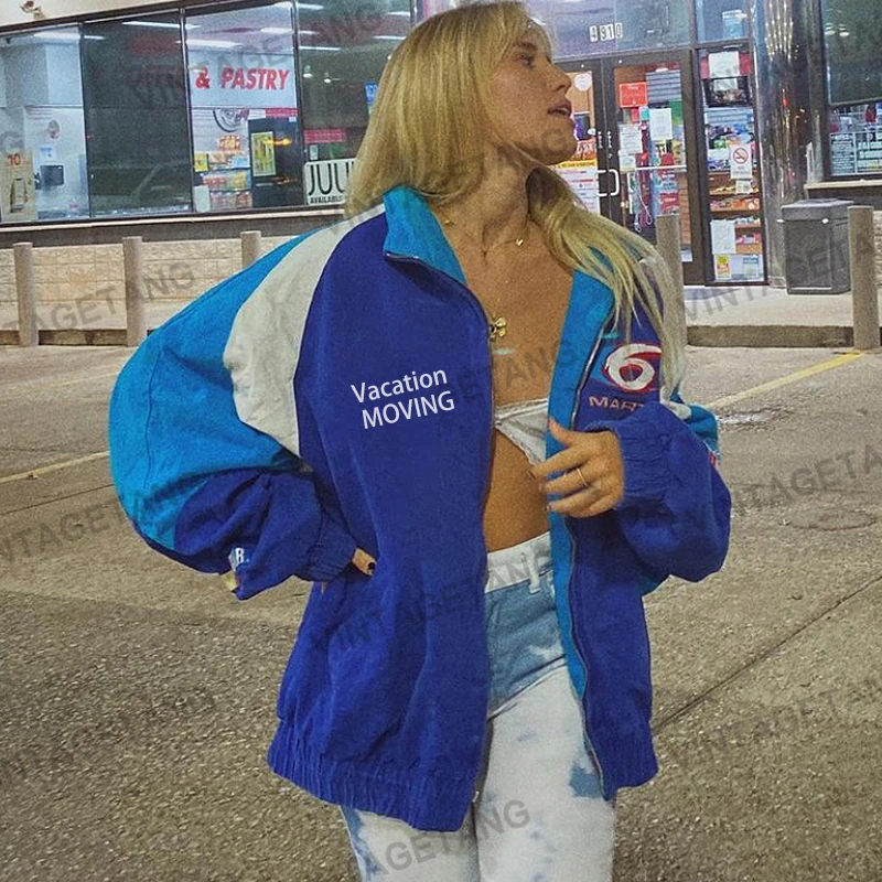 B-TOTO American Retro Blue Stitching Contrast Sports Jacket Women's Trendy Ins Street Jacket 2021
B-TOTO American Retro Blue Stitching Contrast Sports Jacket Women's Trendy Ins Street Jacket 2021