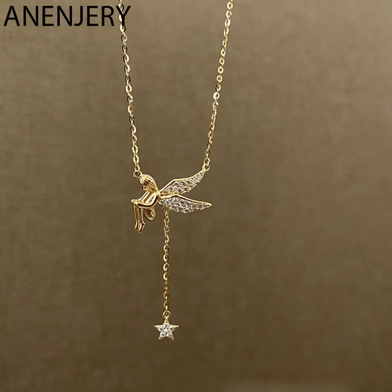 Evimi 925 Silver Color Angel Star Tassel Necklace Female Clavicle Chain Light Luxury Jewelry Collar De Perlas Mujer
Evimi 925 Silver Color Angel Star Tassel Necklace Female Clavicle Chain Light Luxury Jewelry Collar De Perlas Mujer