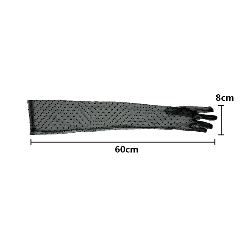 Fashion Dot Lace Long Gloves Female Elegant Stretch Tulle Mesh Semi Sheer Women Full Finger Mittens Bride Wedding Black Golves
Fashion Dot Lace Long Gloves Female Elegant Stretch Tulle Mesh Semi Sheer Women Full Finger Mittens Bride Wedding Black Golves