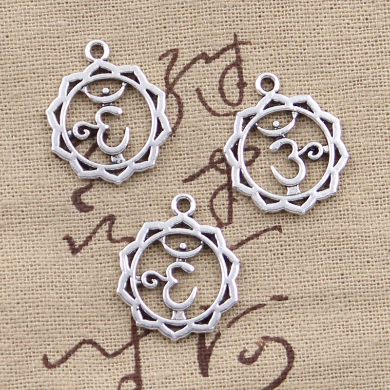 20pcs Charms Yoga Om Flower 23x19mm Antique Silver Color Pendants DIY Necklace Crafts Making Findings Handmade Tibetan Jewelry
20pcs Charms Yoga Om Flower 23x19mm Antique Silver Color Pendants DIY Necklace Crafts Making Findings Handmade Tibetan Jewelry