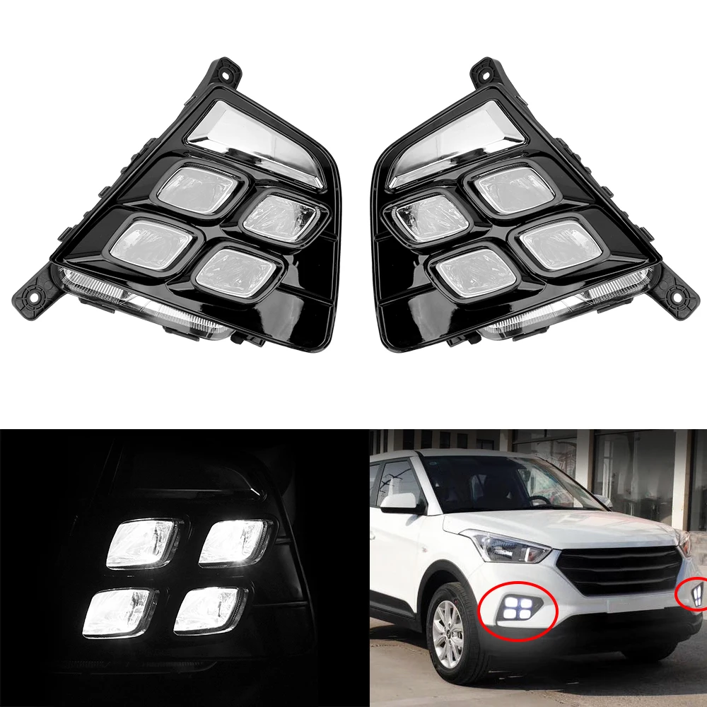 2PCS LED Fog Light DRL Daytime Running Light 12V Headlights Day Light Fog Lights for Hyundai IX25 Creta 2014 2015 2016
2PCS LED Fog Light DRL Daytime Running Light 12V Headlights Day Light Fog Lights for Hyundai IX25 Creta 2014 2015 2016