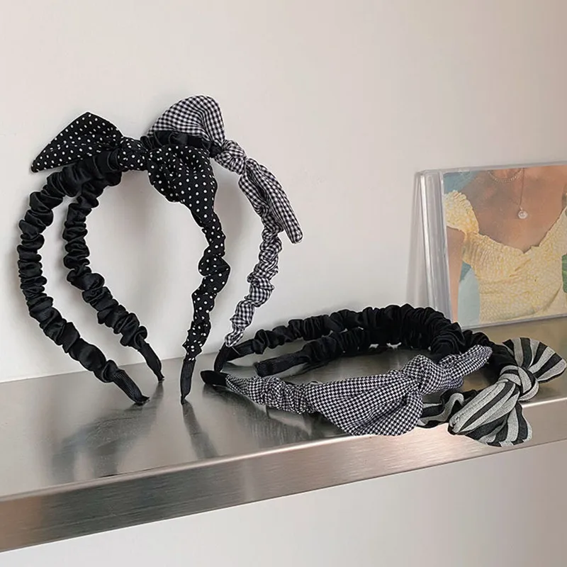 Polka Dot Striped Bowknot Headband Fashion Hair Accessories Women's Thin Edge Folding Check Hairband Boutique Hair Hoop Headwear
Polka Dot Striped Bowknot Headband Fashion Hair Accessories Women's Thin Edge Folding Check Hairband Boutique Hair Hoop Headwear