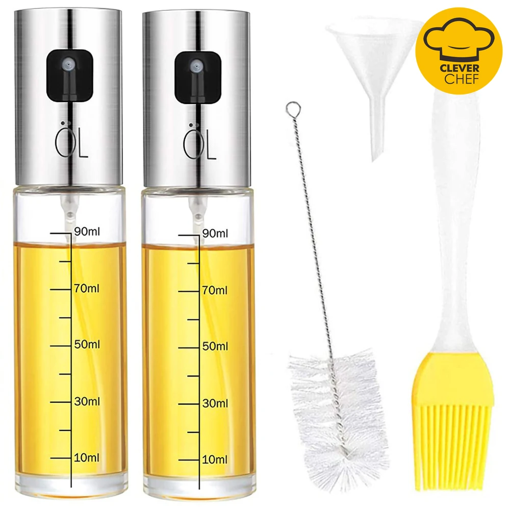 100ml Stainless Steel Sealed Olive Oil Spray Bottle Food Grade Glass Container Best for Cooking Kitchen BBQ Salad
100ml Stainless Steel Sealed Olive Oil Spray Bottle Food Grade Glass Container Best for Cooking Kitchen BBQ Salad