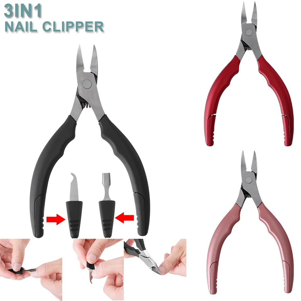 3IN1 Nail Cuticle Clipper Stainless Steel Nail Scissors with Small Nail File Dead Skin Push Expert Dead Skin Remover Removal
3IN1 Nail Cuticle Clipper Stainless Steel Nail Scissors with Small Nail File Dead Skin Push Expert Dead Skin Remover Removal