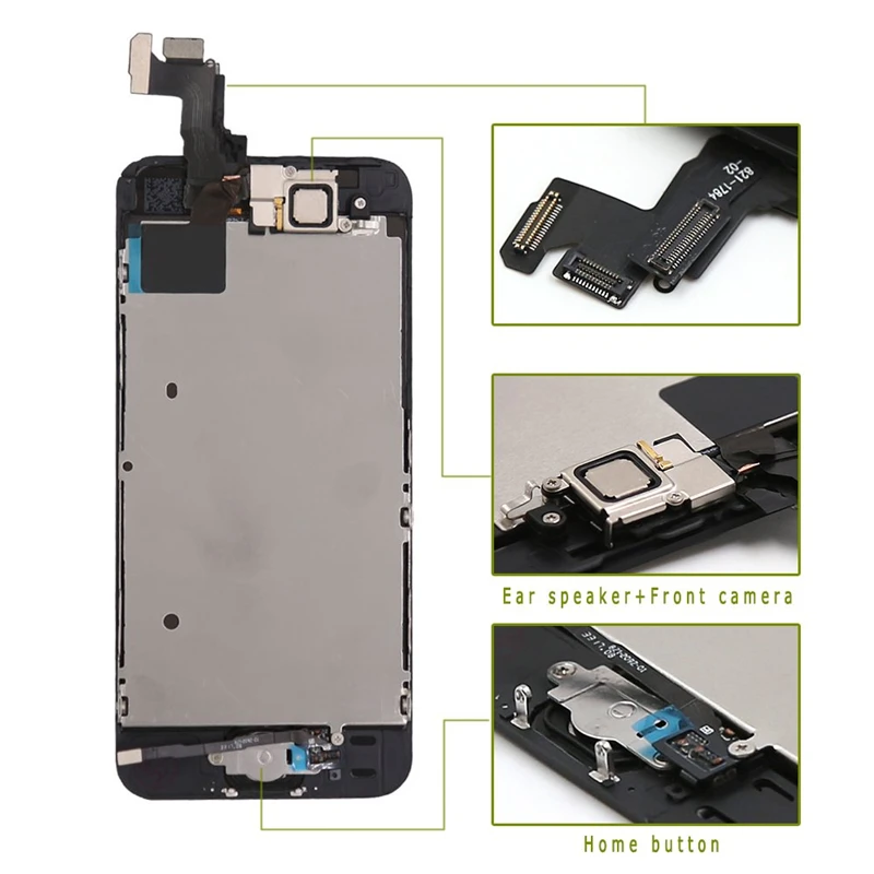 Для iPhone 5S SE ЖК-дисплей сенсорный дигитайзер полная сборка высокая копия 5C