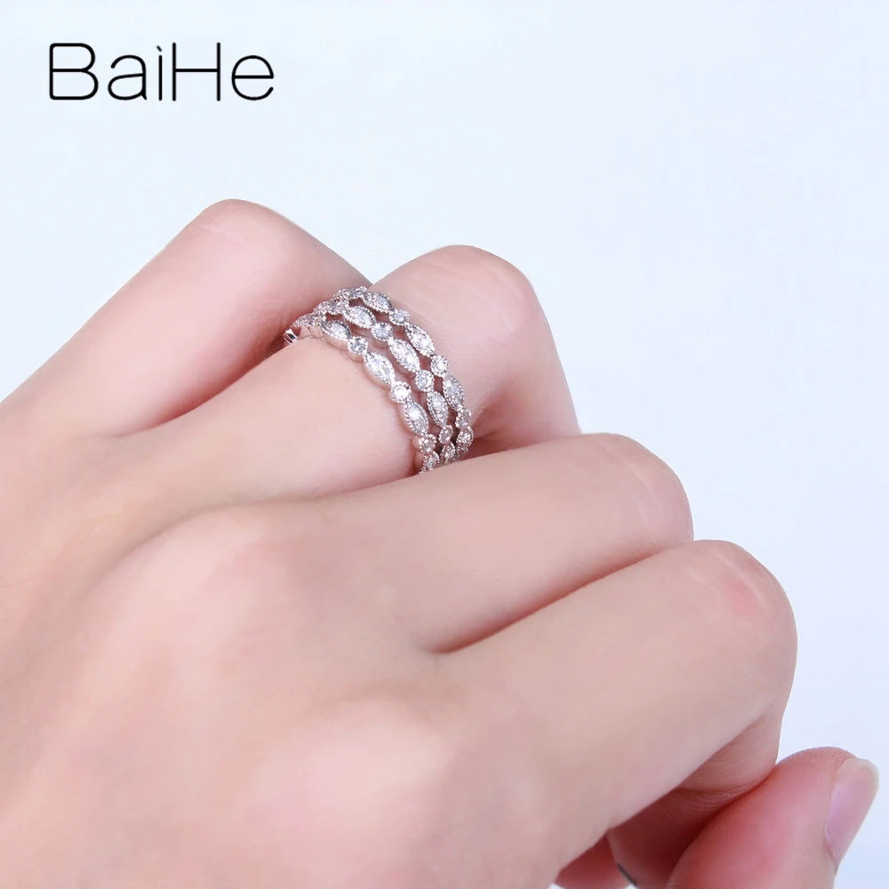BAIHE Sterling Silver 925 About 0.72ct(three rings) Genuine Natural Diamonds Engagement Trendy Fine Jewelry Gift Diamond Ring
BAIHE Sterling Silver 925 About 0.72ct(three rings) Genuine Natural Diamonds Engagement Trendy Fine Jewelry Gift Diamond Ring