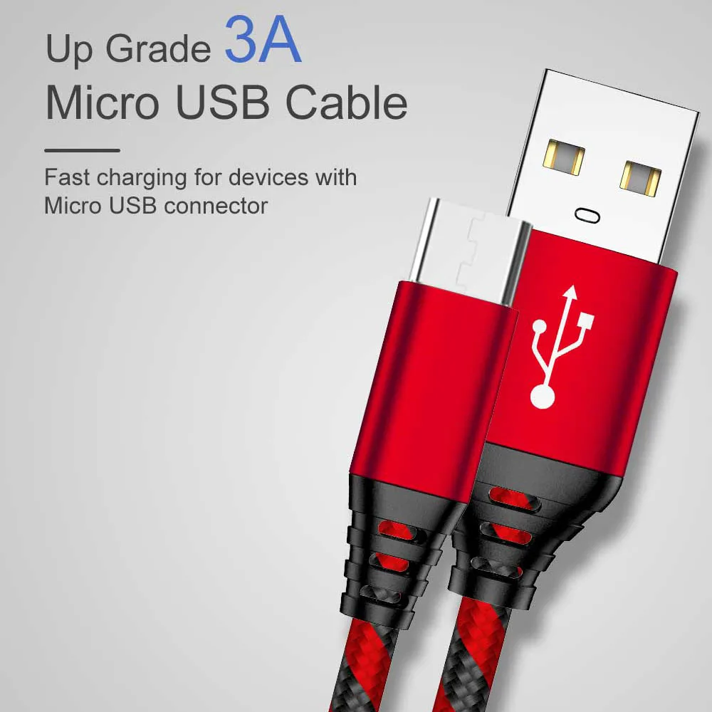 Micro-кабель MUSTTRUE USB для sony c3 Samsung s6 edge нейлоновая оплетка провод зарядного