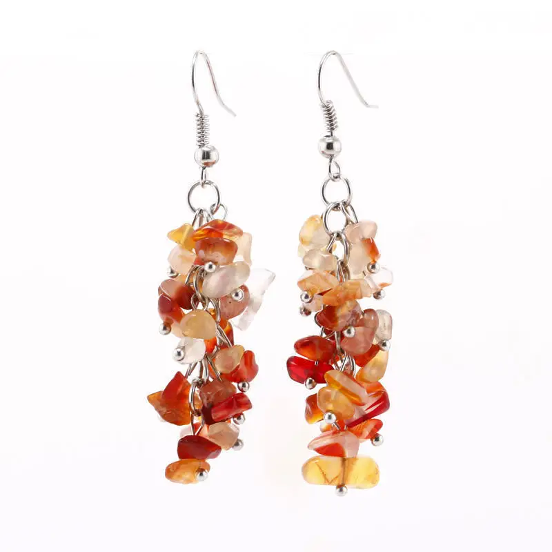 Amethyst Earrings Simple Multicolor Natural Crushed Stone Agate Lapis Lazuli DIY Beaded Earrings Charm Jewelry Exotic Women's
Amethyst Earrings Simple Multicolor Natural Crushed Stone Agate Lapis Lazuli DIY Beaded Earrings Charm Jewelry Exotic Women's