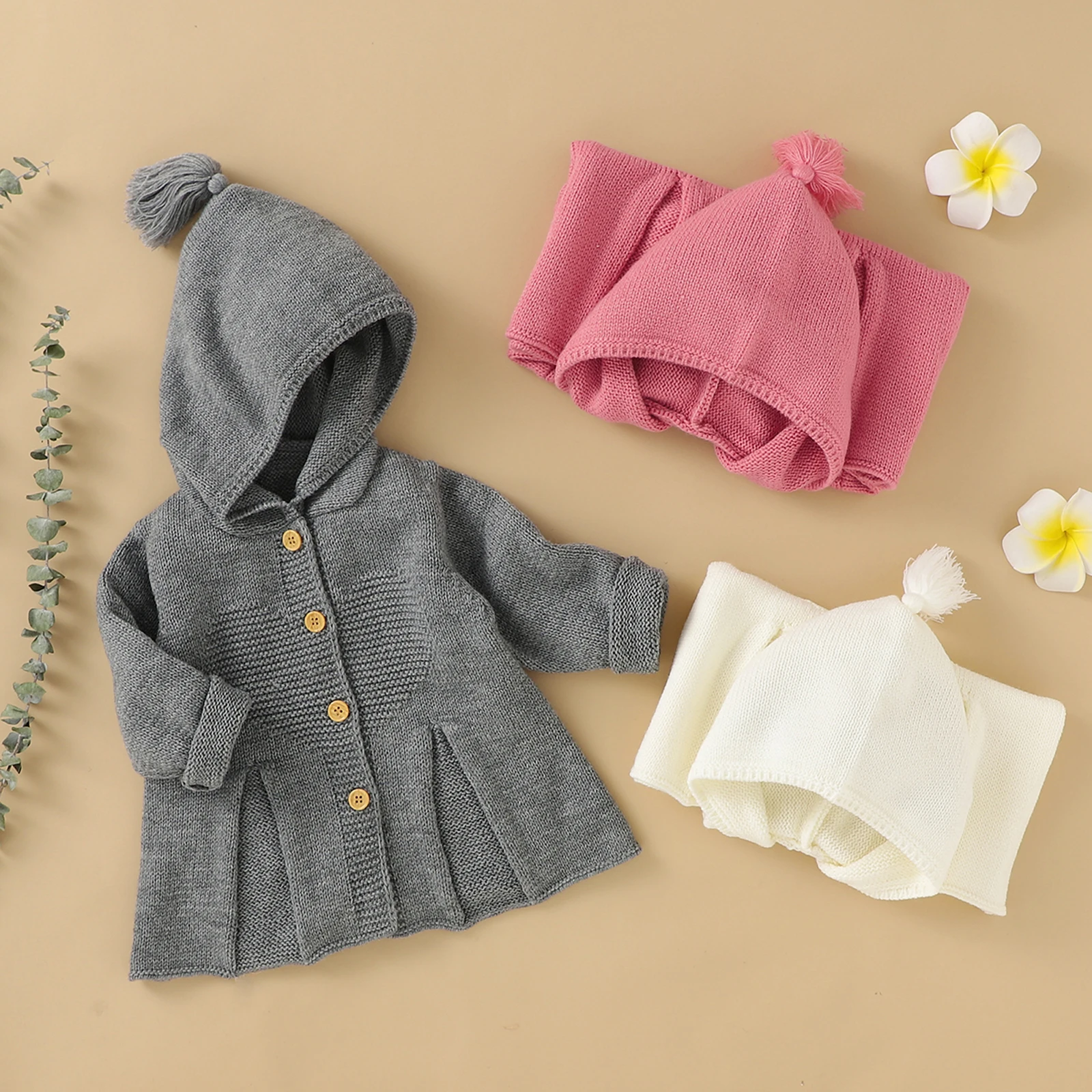Baby Knitted Sweater Coat Warm Ears Hooded Cardigan Tops Jacket Winter Boys Girls Outwear 0-24 Months
Baby Knitted Sweater Coat Warm Ears Hooded Cardigan Tops Jacket Winter Boys Girls Outwear 0-24 Months