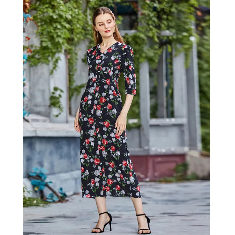 2021 Summer Women Long Dress Boho Flower Print Buttons Shirt Dresses Back Slit Bodycon Kaftan Dubai Abaya Muslim Gown Vestidos
2021 Summer Women Long Dress Boho Flower Print Buttons Shirt Dresses Back Slit Bodycon Kaftan Dubai Abaya Muslim Gown Vestidos