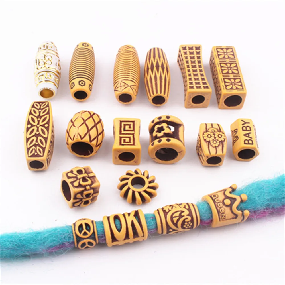 10pcs Retro Imitation Wood Plastic Hair Braid Rings Decoration Pendant Dreadlock Beads Rings Tube Inner Hole Beading Accessories
10pcs Retro Imitation Wood Plastic Hair Braid Rings Decoration Pendant Dreadlock Beads Rings Tube Inner Hole Beading Accessories