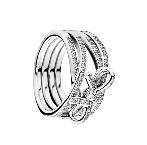 925 Sterling Silver pandora Ring Delicate Sentiments Ribbon Twisting Rings For Women Wedding Party Gift Fine Jewelry
925 Sterling Silver pandora Ring Delicate Sentiments Ribbon Twisting Rings For Women Wedding Party Gift Fine Jewelry
