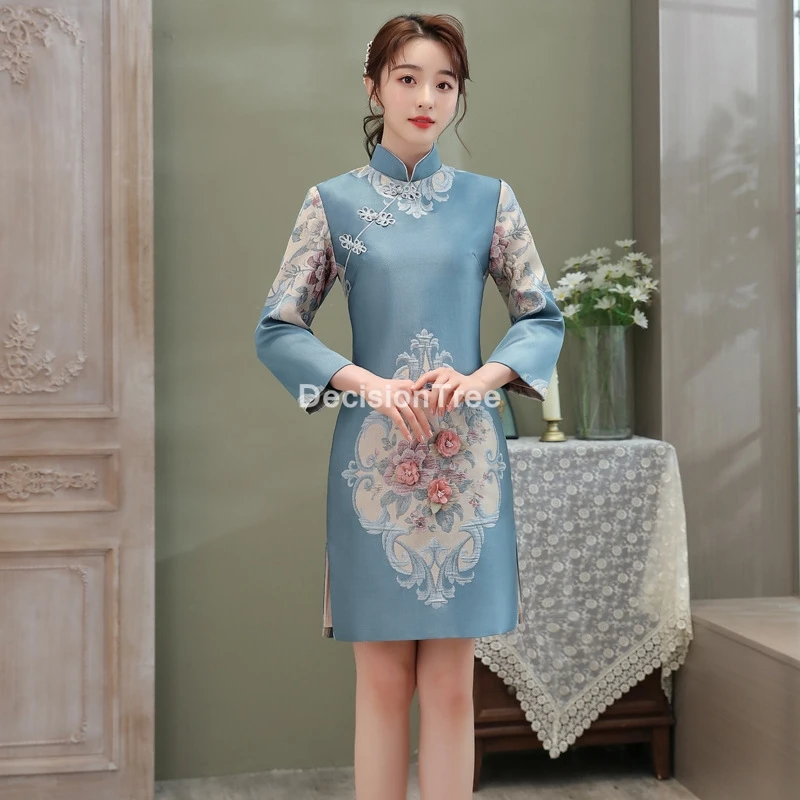 Восточное платье Ципао, женское шелковое платье, сексуальное китайское банкетное платье для вечеринок, 2021 
Восточное платье Ципао, женское шелковое платье, сексуальное китайское банкетное платье для вечеринок, 2021