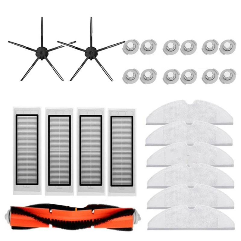 25Pcs Washable HEPA Filter Main Brushes Side Brush Parts for Xiaomi Roborock S5 Max S6 Vacuum Cleaner Accessories
25Pcs Washable HEPA Filter Main Brushes Side Brush Parts for Xiaomi Roborock S5 Max S6 Vacuum Cleaner Accessories