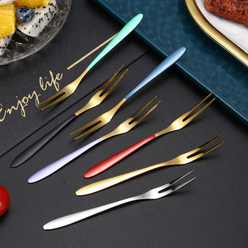 5/10Pcs Stainless Steel Two-tine Fork Fruit Fork set Tableware Multiple Use Snack Cake Dessert Forks Cafeteria Home Flatware
5/10Pcs Stainless Steel Two-tine Fork Fruit Fork set Tableware Multiple Use Snack Cake Dessert Forks Cafeteria Home Flatware