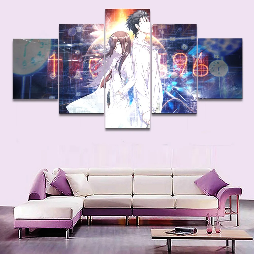 5 Pieces Wall Arts Canvas Anime Steins Gate Posters Painting Living Room Picture Prints Bedroom HD Modern Modular Home Decor
5 Pieces Wall Arts Canvas Anime Steins Gate Posters Painting Living Room Picture Prints Bedroom HD Modern Modular Home Decor
