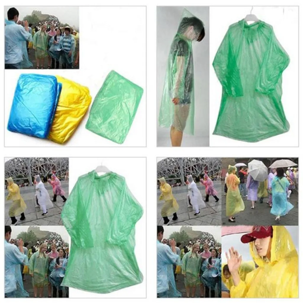 10x Disposable Adult Emergency Waterproof Rain Coat Poncho Hiking Camping Hood Women Clear Transparent car accessory
10x Disposable Adult Emergency Waterproof Rain Coat Poncho Hiking Camping Hood Women Clear Transparent car accessory
