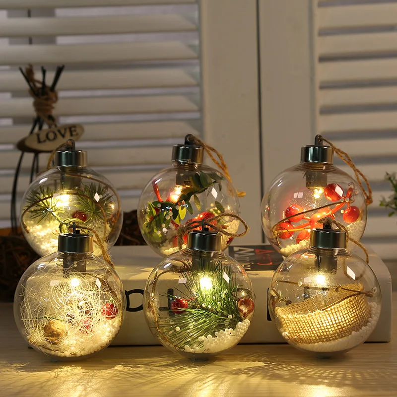Plastic Luminous Transparent Christmas Ball Creative Cartoon Christmas Tree Pendant Decoration Ornaments
Plastic Luminous Transparent Christmas Ball Creative Cartoon Christmas Tree Pendant Decoration Ornaments