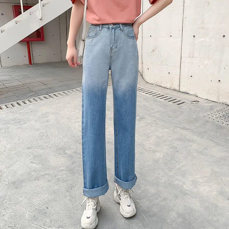 Women's Retro Tie-Dye Gradient Color High-Waisted Wide-Leg Jeans 2021 Spring New Girl Street Fashion Wild Loose Straight Jeans
Women's Retro Tie-Dye Gradient Color High-Waisted Wide-Leg Jeans 2021 Spring New Girl Street Fashion Wild Loose Straight Jeans
