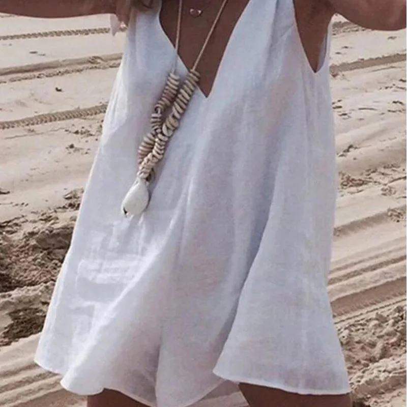 Cotton Linen Summer Casual Beach Jumpsuit Sexy Fashion Loose Shorts Women Rompers Elegant Sling Deep V Neck Sleeveless Playsuits
Cotton Linen Summer Casual Beach Jumpsuit Sexy Fashion Loose Shorts Women Rompers Elegant Sling Deep V Neck Sleeveless Playsuits