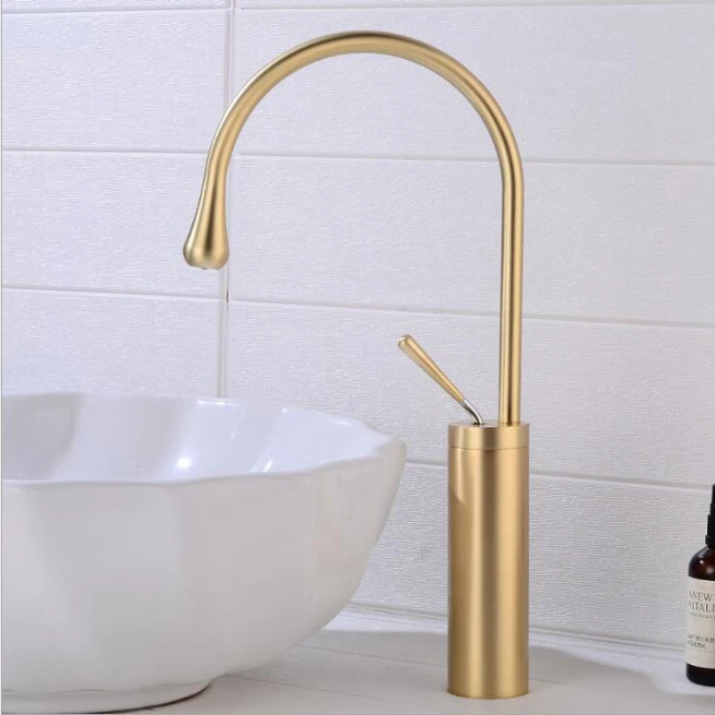 Gold Bathroom Basin Faucet Tall/Short 360 Rotation Brass Faucet Single Handle Hot and Cold Water Sink Mixer Tap
Gold Bathroom Basin Faucet Tall/Short 360 Rotation Brass Faucet Single Handle Hot and Cold Water Sink Mixer Tap