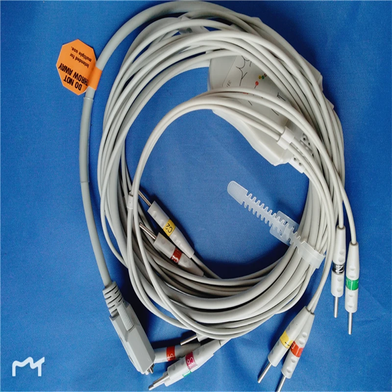 Compatible with EDAN SE-1/SE-3/SE-601A EKG Machine the One-piece 10 lead ECG cable and DIN 3.00 Banana leadwires
Compatible with EDAN SE-1/SE-3/SE-601A EKG Machine the One-piece 10 lead ECG cable and DIN 3.00 Banana leadwires