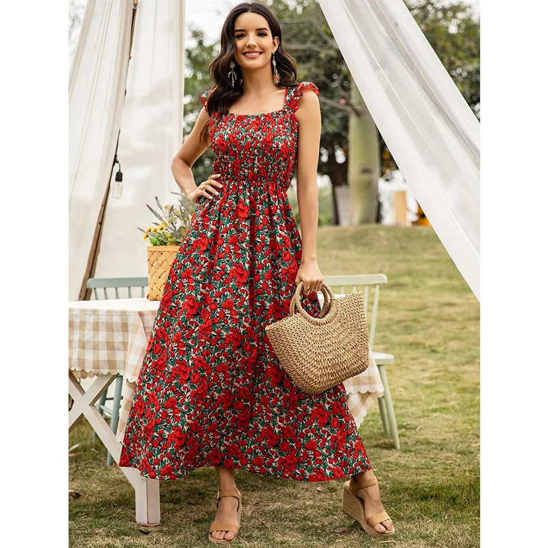 2021Women's fashion floral high waist sleeveless suspender summer dress Free shipping
2021Women's fashion floral high waist sleeveless suspender summer dress Free shipping