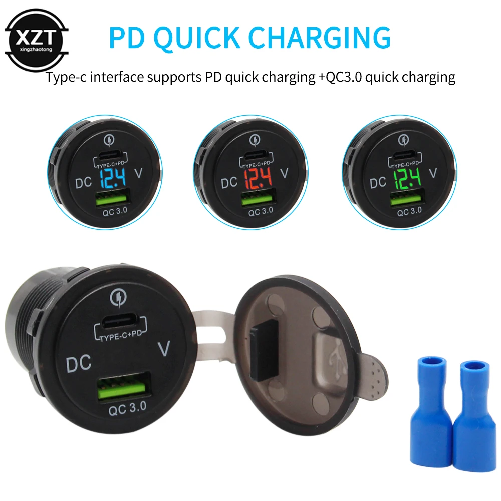 Быстрое зарядное устройство для автомобиля 36 Вт USB быстрая зарядка PD QC3.0 разъем