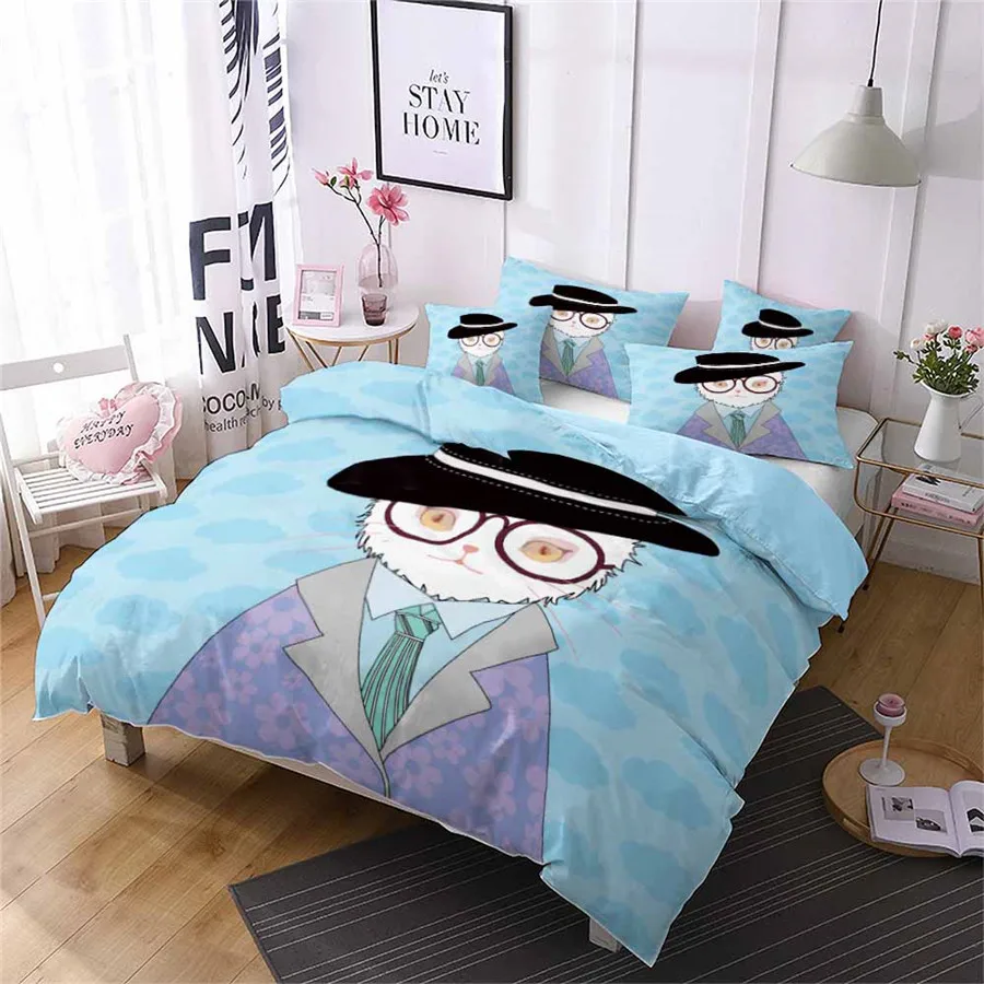 HELENGILI 3D Bedding Set Cartoon Cat Print Duvet Cover Set Bedcloth with Pillowcase Bed Set Home Textiles #YC-92
HELENGILI 3D Bedding Set Cartoon Cat Print Duvet Cover Set Bedcloth with Pillowcase Bed Set Home Textiles #YC-92