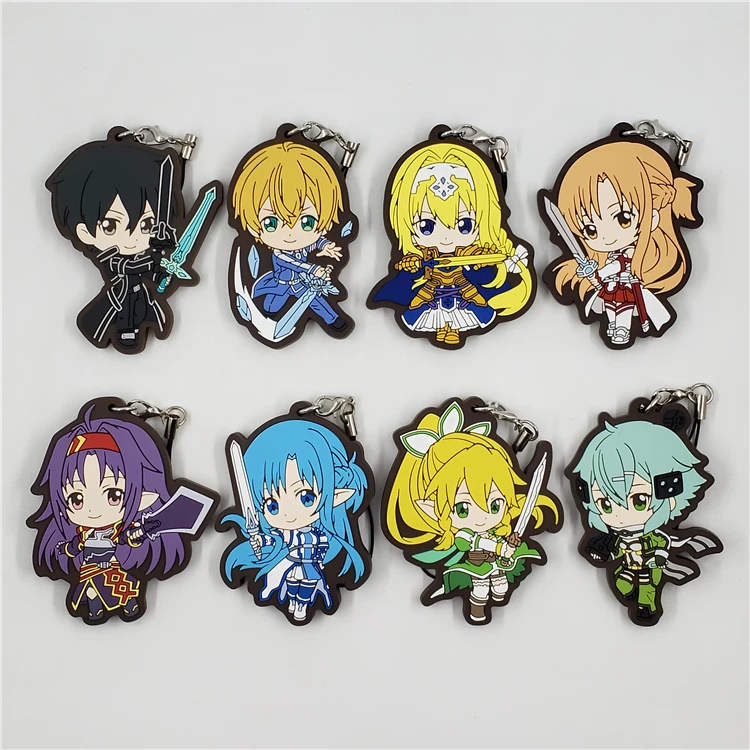 Sword Art Online Alicization SAO Anime Kirigaya Kazuto Alice Eugeo Asuna Shino Yuki Leafa Strap Rubber Keychain
Sword Art Online Alicization SAO Anime Kirigaya Kazuto Alice Eugeo Asuna Shino Yuki Leafa Strap Rubber Keychain