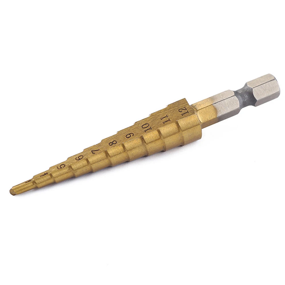 3-12mm HSS Titanium Step Drill Bit HSS Power Tools For Wood Metal Drilling For Various Sizes Of Titanium Coating Work New
3-12mm HSS Titanium Step Drill Bit HSS Power Tools For Wood Metal Drilling For Various Sizes Of Titanium Coating Work New